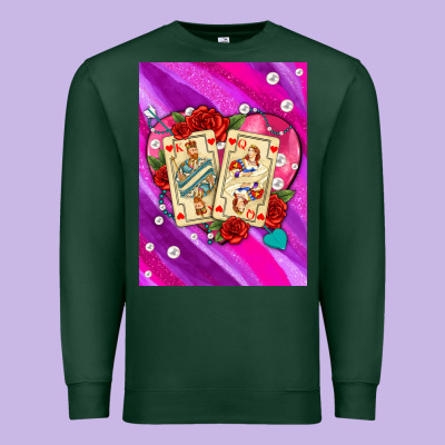 Playing Cards With Pearls And Glitter Air Premium Sweatshirt Designed By Adodesignshop