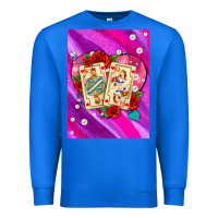True Royal playing cards with pearls and glitter air Premium Sweatshirt - AdoDesignShop