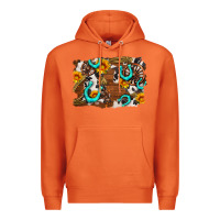Carrot western cowhide horseshoe sunflower background Premium Hoodie - AdoDesignShop