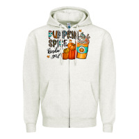Oatmeal Heather pumpkin spice kinda girl Zipper Hoodie - CowhideDigitalArt
