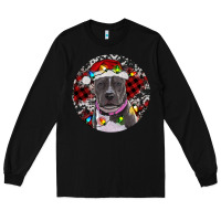 Black pitbull and buffalo plaid Long Sleeve Tee - RanaPortraitStore