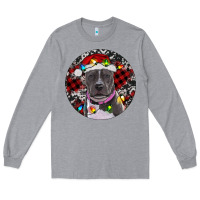 Heather Grey pitbull and buffalo plaid Long Sleeve Tee - RanaPortraitStore