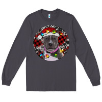 Smoke pitbull and buffalo plaid Long Sleeve Tee - RanaPortraitStore