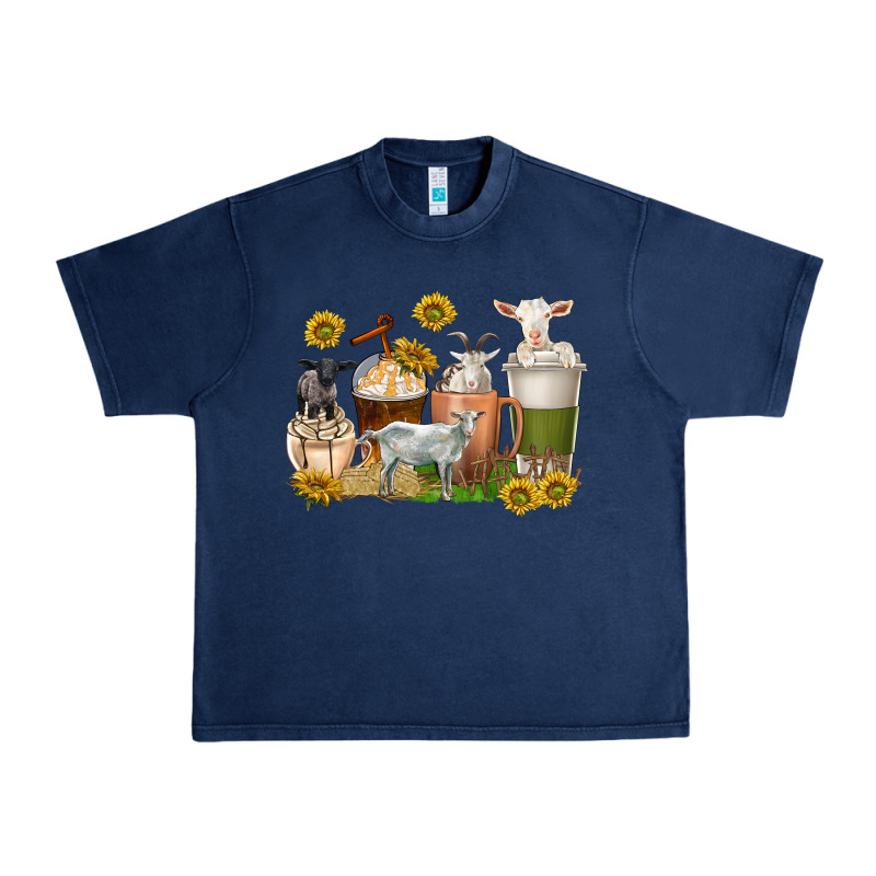 Coffee Cups Goats Urban Heavy Tee by texasbilliewilder | Teevron