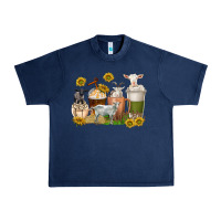 Navy coffee cups goats Urban Heavy Tee - texasbilliewilder