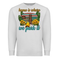 Dove Grey home is where we park it Premium Sweatshirt - Artiststas