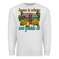 Oatmeal Heather home is where we park it Premium Sweatshirt - Artiststas