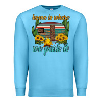 Ocean Blue home is where we park it Premium Sweatshirt - Artiststas