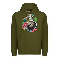 Army Green cowboy tears Premium Hoodie - MaliasSmallBusiness