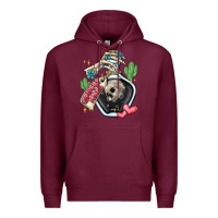 Burgundy cowboy tears Premium Hoodie - MaliasSmallBusiness