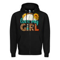 Black love my girl volleyball Zipper Hoodie - HRA Design Shop