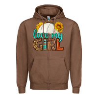 Chestnut love my girl volleyball Zipper Hoodie - HRA Design Shop