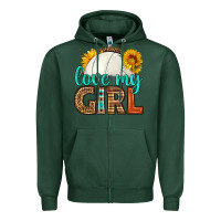 Sports Green love my girl volleyball Zipper Hoodie - HRA Design Shop