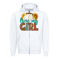White love my girl volleyball Zipper Hoodie - HRA Design Shop
