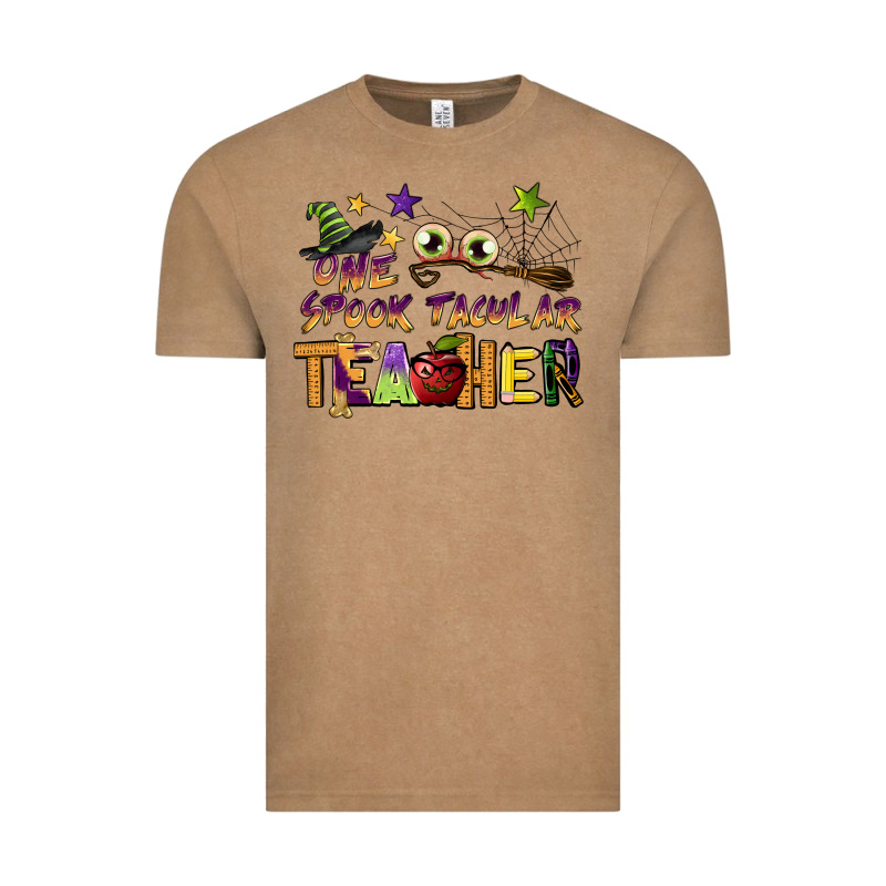 One Spook Tacular Teacher Vintage Tee by BarkalooDesign | Teevron