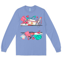 Colony Blue custom name nurse Long Sleeve Tee - texasbilliewilder