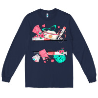 Navy custom name nurse Long Sleeve Tee - texasbilliewilder