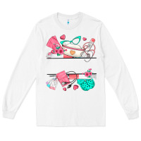 White custom name nurse Long Sleeve Tee - texasbilliewilder