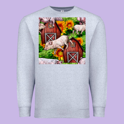 Mama And Baby Pig Premium Sweatshirt Designed By Bundleandbundleshop