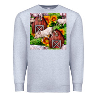 Heather Grey Mama And Baby Pig Premium Sweatshirt - BundleAndBundleShop