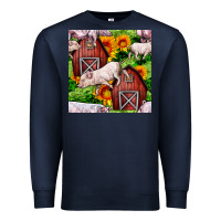 Navy Mama And Baby Pig Premium Sweatshirt - BundleAndBundleShop