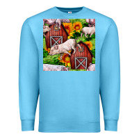 Ocean Blue Mama And Baby Pig Premium Sweatshirt - BundleAndBundleShop