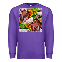 Purple Mama And Baby Pig Premium Sweatshirt - BundleAndBundleShop