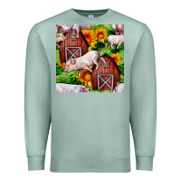 Seafoam Mama And Baby Pig Premium Sweatshirt - BundleAndBundleShop