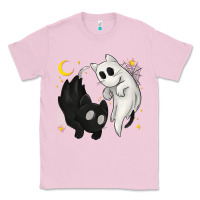 Bubblegum Pink Ghost Cats with Balance Halloween Classic Tee - texasbilliewilder