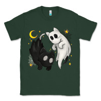 Sports Green Ghost Cats with Balance Halloween Classic Tee - texasbilliewilder