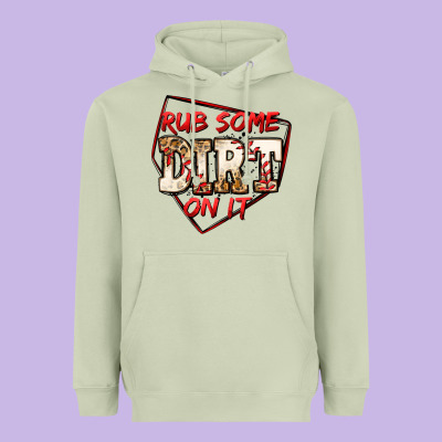 Rub Some Dirt On It Baseball Heavyweight Hoodie Designed By Jasminsmagicworld