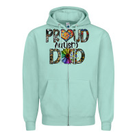 Seafoam proud autism dad Zipper Hoodie - SublimationCraftShop