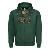 Sports Green proud autism dad Zipper Hoodie - SublimationCraftShop