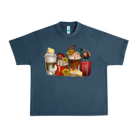 Midnight Navy coffee cups rooster Urban Heavy Tee - texasbilliewilder