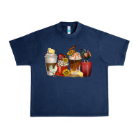 Navy coffee cups rooster Urban Heavy Tee - texasbilliewilder