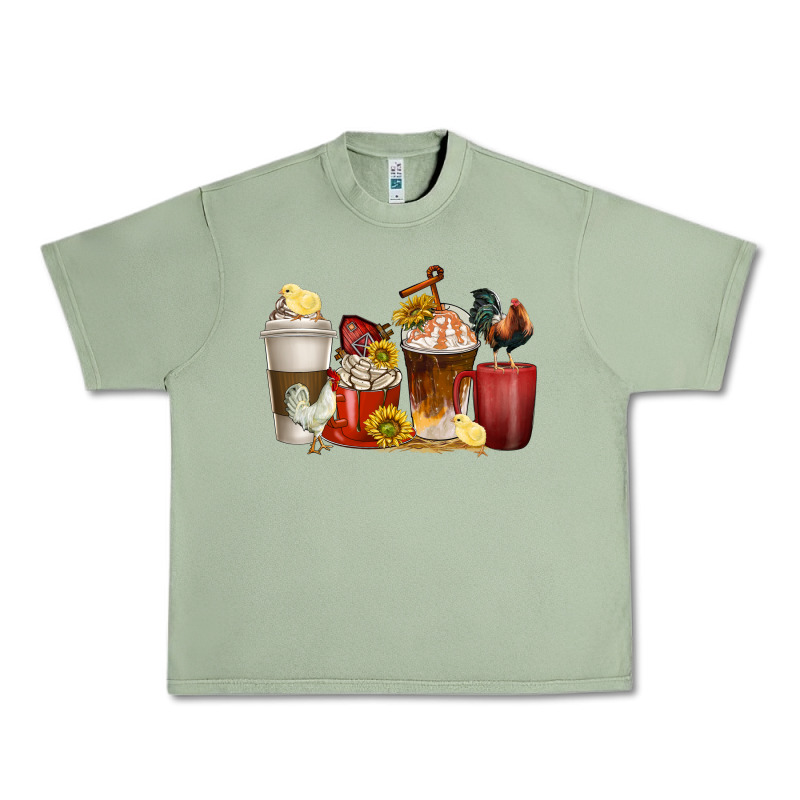 Coffee Cups Rooster Urban Heavy Tee by texasbilliewilder | Teevron