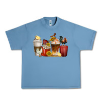 Pebble Blue coffee cups rooster Urban Heavy Tee - texasbilliewilder