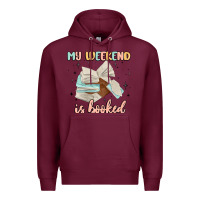 Burgundy my weekend is booked Premium Hoodie - MaliasSmallBusiness