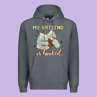 My Weekend Is Booked Premium Hoodie Designed By Maliassmallbusiness
