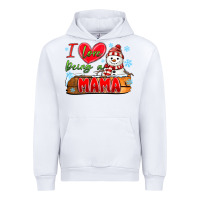 White i love being a mama Urban Hoodie - MaliasSmallBusiness