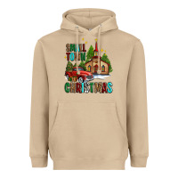 Mushroom small town christmas church western truck Heavyweight Hoodie - AdoDesignShop