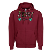 Burgundy army mom Zipper Hoodie - SublimationCraftShop