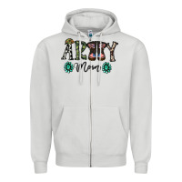 Dove Grey army mom Zipper Hoodie - SublimationCraftShop