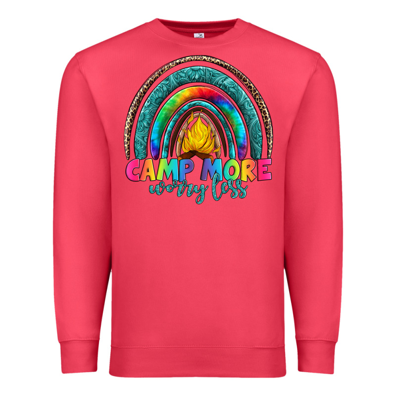 Camp More Worry Less Premium Sweatshirt by Artiststas | Teevron