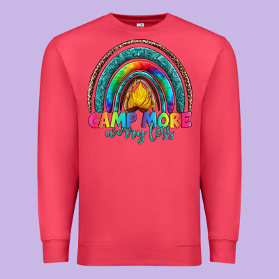 Camp More Worry Less Premium Sweatshirt Designed By Artiststas