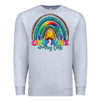 Heather Grey camp more worry less Premium Sweatshirt - Artiststas