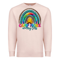 Pale Pink camp more worry less Premium Sweatshirt - Artiststas