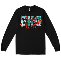 Black ekg tech Long Sleeve Tee - texasbilliewilder