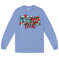 Colony Blue ekg tech Long Sleeve Tee - texasbilliewilder