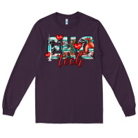 Plum ekg tech Long Sleeve Tee - texasbilliewilder